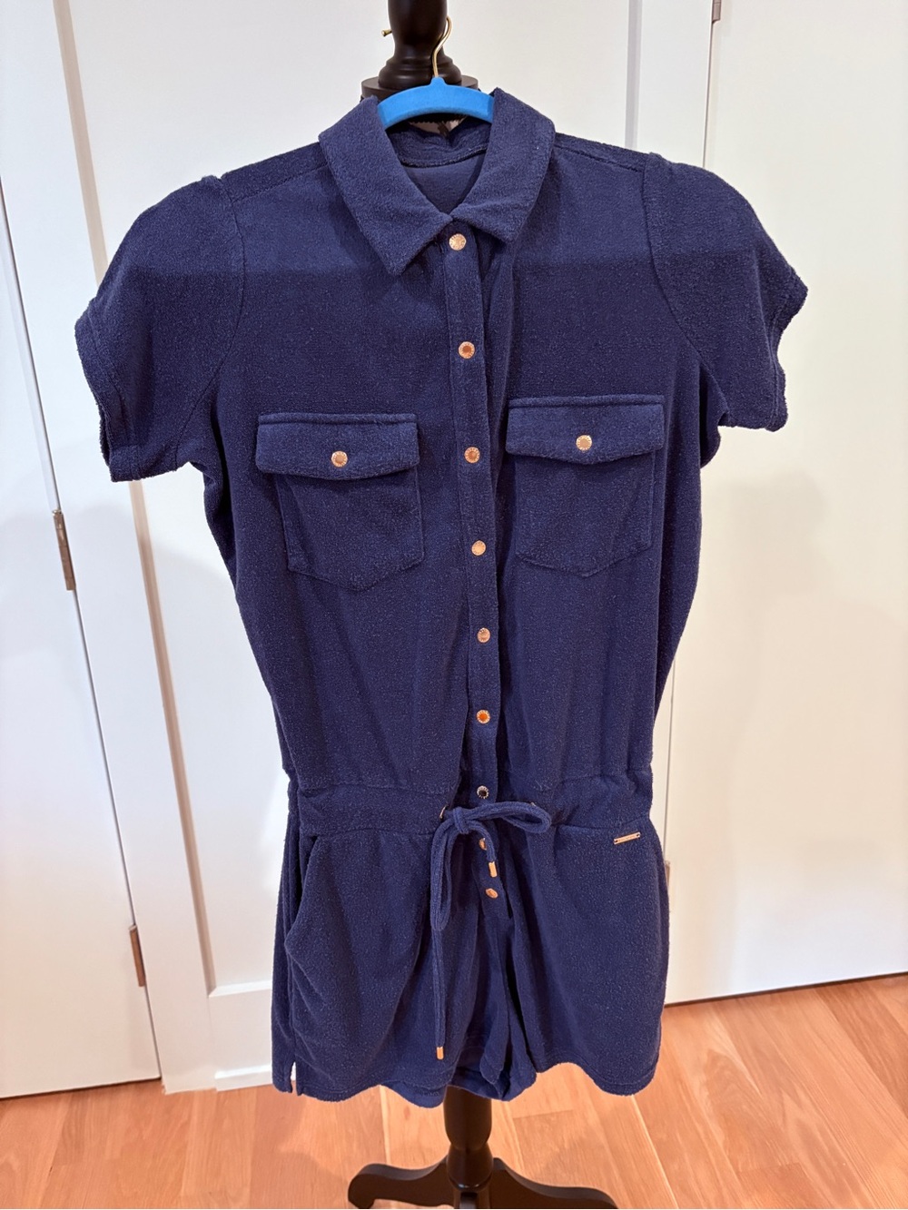 Melissa odabash cheryl blue terry romper small